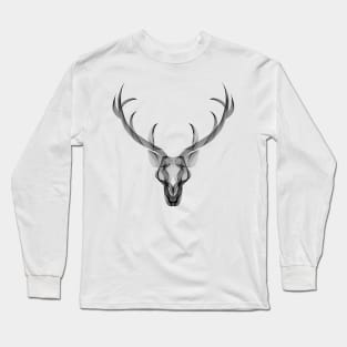 Dramabite Linear deer stag Long Sleeve T-Shirt